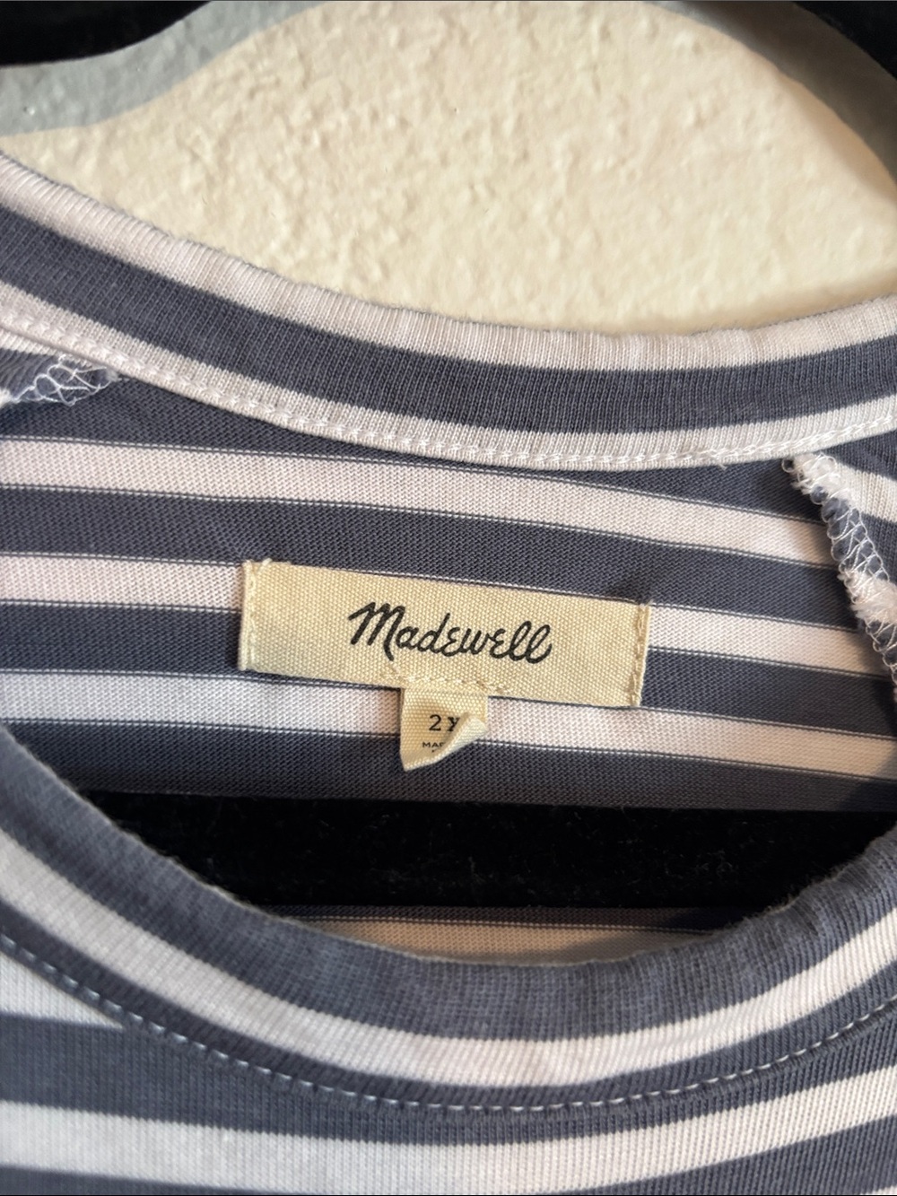 Madewell Navy and White Striped Crewneck Tank - Picture 2 of 4